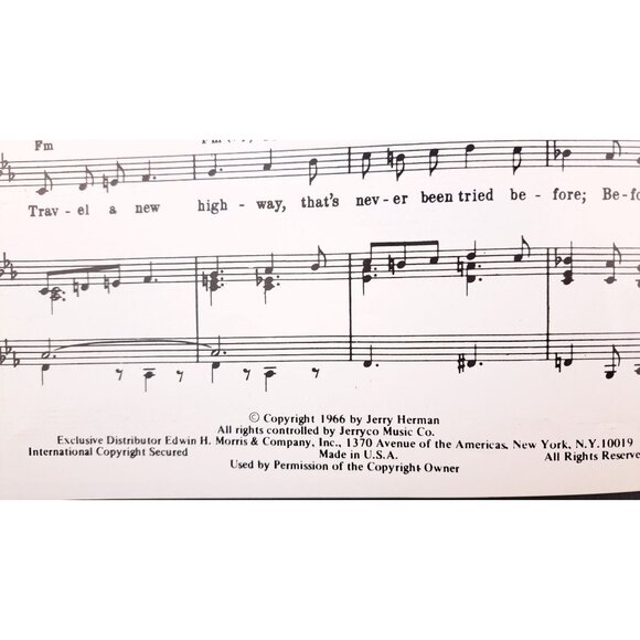 Vintage Mame Sheet Music Lucille Ball Lucy Open A New Window Jerry Herman 1966 - Picture 3 of 3